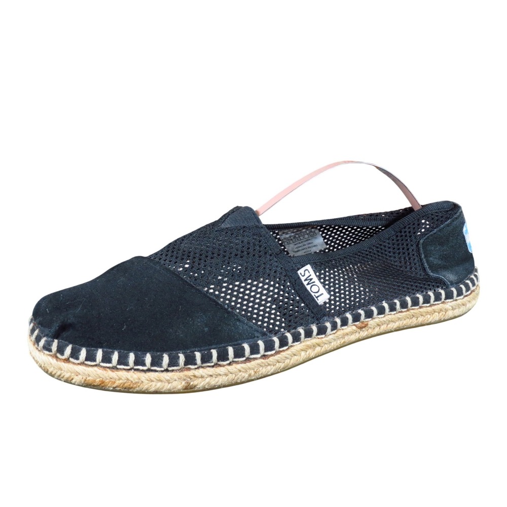 TOMS‎ Damen Mesh Alpargata Womens Espadrille Slip On Size 6.5 Casual Black Mesh